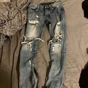 Distressed Denim Jeans